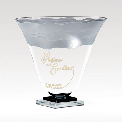 Starphire Glass Vase - Lunar Tides 12"