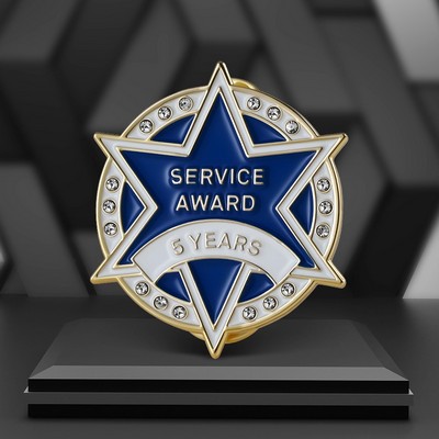 1-1/2" Year of Service Soft Enamel Lapel Pins