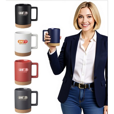 CORK-E 15 Oz Cork based Ceramic Mug.