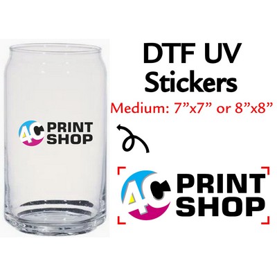 Custom DTF UV Medium Stickers