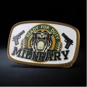 Rectangular UV Printed Belt Buckles 3"