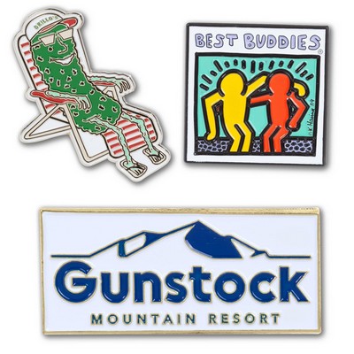 1 1/4" Soft Enamel Direct Lapel Pin