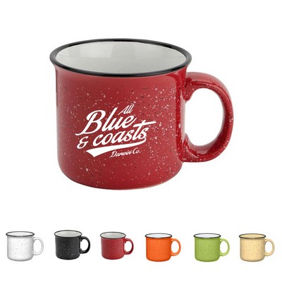 Glossy Speckled 15 Oz Ceramic Mug